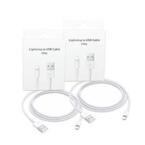 지미블랑코 고속 충전 라이트닝 8핀 USB 케이블 2p, 화이트, 1m