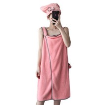 순잠 입는바스타올 입는수건 4종 세트, 핑크, 1세트