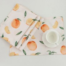 주방 인테리어 소품 테이블 매트 2p, 피치, 320 x 450 x 10 mm