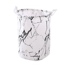 세이프탑 예쁜패브릭 세탁바구니, 16 화이트에 블랙 라인, 1개