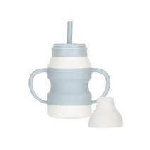 맘스트리 마시멜로 실리콘 빨대컵 180ml, 크림소다(439020), 1개