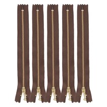 브랜드얀 YKK 베이직 메탈지퍼 20cm, 브라운, 5개