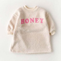 아도르베베 여아용 허니 뽀글이 기모원피스