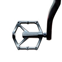 프로멘드 알루미늄 가벼운 경량 자전거 평페달 2p 세트, 블랙, 1세트