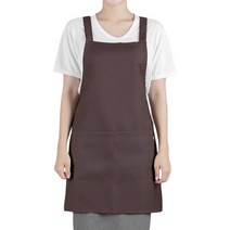 티팜 H형 무지 폴리 앞치마 TDA-203, 브라운, 2개
