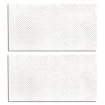 타월리스트 헤링본 디자인 다용도 타올 발매트 2p, 밀크화이트