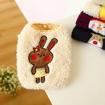 강아지 따뜻한 니트 털조끼, 25 브라운 토끼