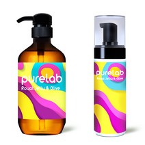 퓨어랩 강아지 꿀 듬뿍 샴푸 480ml + 크림 버블폼 150ml 세트, 1세트