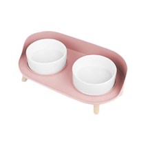 리스펫 반려동물 세라믹 식기 테이블 세트 2구, 인디핑크, 1세트