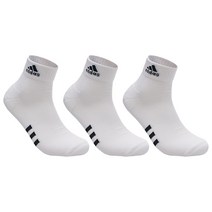아디다스 이중바닥 쿠션 스포츠 양말 GT597 3p, 화이트(GT5970)