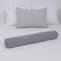 린즈홈 줄누빔 피그먼트 원통 면 바디필로우 솜포함, 그레이