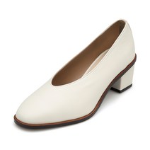 라멜랑주 Wood Sole Square 펌프스 LMS204S