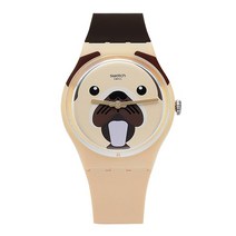 스와치 여성용 쿼츠 우레탄 시계 I love your folk CARLITO 34mm
