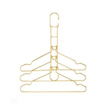 완판몰 금도금 3랙 옷걸이 40cm GH09_RD_1020, 1개입