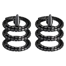 무로 안전한 스네이크 케이블 정리 전선커버 소형 15mm 3p, 블랙, 2세트