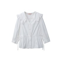 쥬시쥬디 J 프릴 카라 블라우스 JVWS32B5