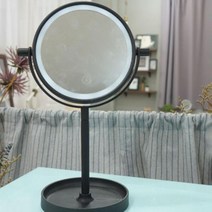LED 조명 탁상 거울, 블랙