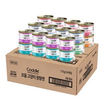 코들 고양이 통조림 캔 콤보 170g x 6종 x 4p 세트, 1세트