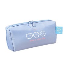 말랑젤리 몽글몽글 파스텔 필통, 블루, 1개