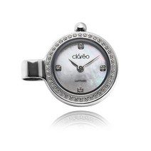 클라레오 여성용 Monetoile Flat 참 쿼츠 시계 20mm CL1801Q_WH + 패키지