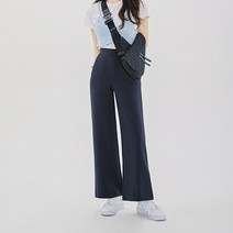 임블리 여성용 미친 텐션 와이드핏 슬랙스