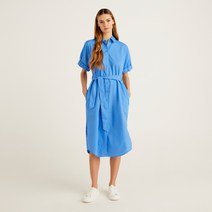 베네통 면 풀오픈 원피스 4EW7DV01K