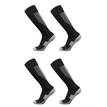 SNF 미끄럼방지 하이길이 축구양말 2켤레, 12 블랙화이트