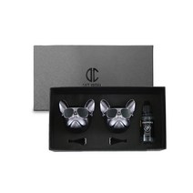 디씨네트워크 차량용 불독 방향제 무광실버 2개 오일향, 1세트, 블랙체리