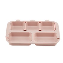 네스틱 원플레이트 유아식판, 핑크, 플레이트 +볼 5p