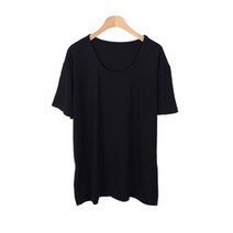 라운드넥 여성용 옆트임 반팔 티셔츠 T9712K25