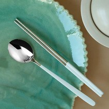 지베아 루체 2인 한식 수저 세트, 숟가락 2p + 젓가락 2p, 실버화이트