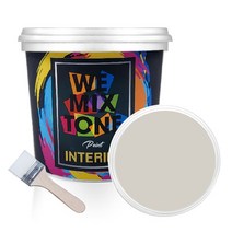 WEMIXTONE 내부용 INTERIOR 수성 페인트 1L + 붓, WMT0195P01(페인트), 랜덤발송(붓)