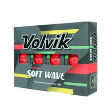 볼빅 비비드 소프트웨이브 골프공 정품볼 3피스 12p 세트, 루비, 1세트