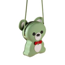 바이비드 Rogar 귀여운 곰돌이 봉제 크로스백 DIY 패키지, 그린, 1세트