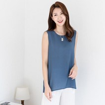 BB캐주얼 여성용 빅사이즈 인견 민소매 블라우스 2p