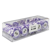 후니갬블 프리미엄 오성스페이드 포커칩 100p + 아크릴케이스 세트, 숫자500