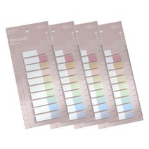 퍼즈생활건강 파스텔 스티커 플래그 인덱스탭 하프칼라 200p, 4개