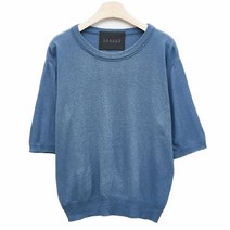 탱커스 여성용 썸머 부클 루즈핏 베이직 반팔 니트 TU1KP057L0