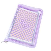 머스트딜 A5 6공 지퍼형 포카바인더 + 양면속지 포토카드 포함 30매, 라벤더퍼플, 1세트