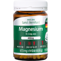 쌍트베른하르트 마그네슘 400 3개월분, 90정, 1개
