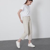 올리비아로렌 여성용 자수 블록 데님 팬츠 VVCMPYF7371