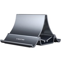 케이블타임 중력 자동 노트북 태블릿PC 수직 스탠드 거치대, 그레이