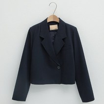 나인 여성용 비아르 셋업 세미 더블 크롭 자켓 JK-2741
