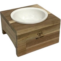 벨르펫홈 반려동물 수제 원목 테이블 식기 1구 세트 도자기 10cm, 혼합색상, 1세트