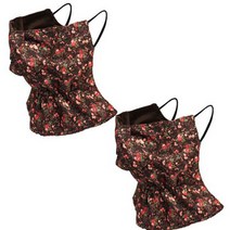 입체 기모 커튼형 마스크 2p, 02(마스크), 진밤색(안감)