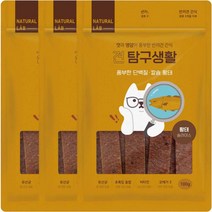 네츄럴랩 강아지 견탐구생활 슬라이스 간식 100g, 황태, 3개