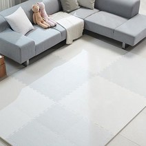 따사룸 PE 유아퍼즐매트 100 x 100 x 4 cm, 바닐라 아이보리, 4개