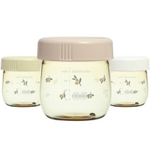 그로미미 유아용 PPSU 올리브 이유식용기 250ml 3종 세트, 화이트, 로즈골드, 퓨어골드, 1세트