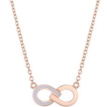 로이드 여성용 엔드리스 에폭시 라벤더 실버 목걸이 LLNS22207S + 쇼핑백