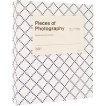 문구백서 데일리 바인더 접착식 포토앨범, 몬화이트(앨범) + 흑색(내지), 25매